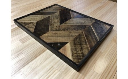 AV7 KOZAinoOBON【古材のお盆】ヘリンボーン 【 古材 お盆 和風 ランチョンマット トレイ トレー レトロ 手作り 木製 木目 】