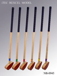 グラウンド・ゴルフクラブ NB-0945 ビギナーズクラブ（ポリウレタン黒レザーグリップ）84.5cm 右打左打兼用 iTEC REXCEL MODEL  [ グラウンドゴルフ クラブ ] オレンジ