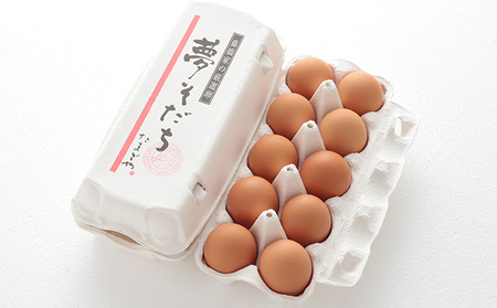 S-8【12カ月定期便】お届け日時の指定必須「夢そだち20個」厳選飼料を食べて育った自社養鶏場の新鮮卵を♪
