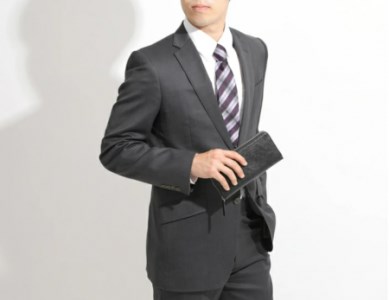 I-19　サフィアーノラウンド長財布　ブラック