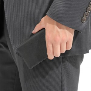 J-48 サフィアーノ二つ折り長財布 ダークブラウン