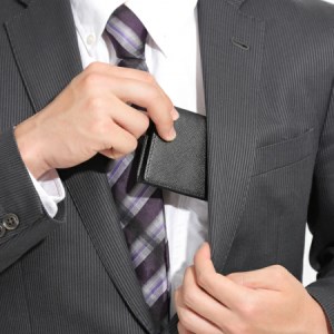 J-48　サフィアーノ二つ折り長財布　ネイビー