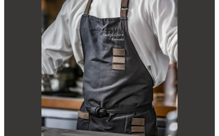 THE TABLIER（ザ・タブリエ）George cuisine×SEWING TAKEUCHI エプロン Chef 墨黒