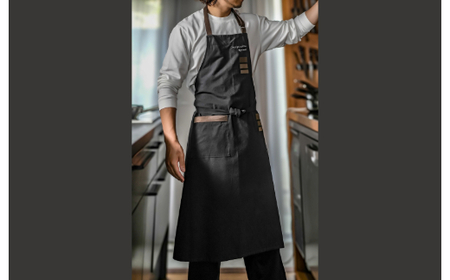 THE TABLIER（ザ・タブリエ）George cuisine×SEWING TAKEUCHI エプロン Chef 墨黒