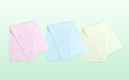 石けんいらずのボディタオル　ハダピカ３色組（ピンク、ブルー、イエロー） 