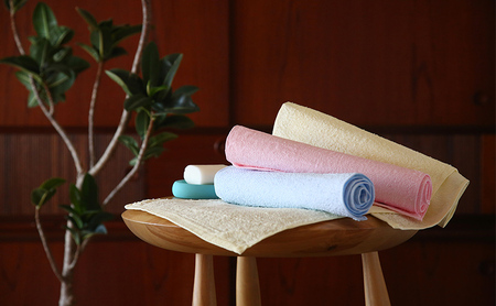 石けんいらずのボディタオル　ハダピカ３色組（ピンク、ブルー、イエロー） 