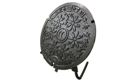 稲美町φ300マンホール鉄蓋黒蓋 雑貨 日用品 インテリア 装飾品 