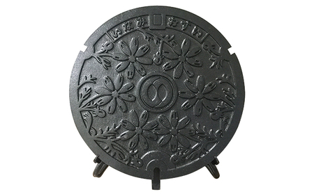 稲美町φ600マンホール鉄蓋黒蓋 雑貨 日用品 インテリア 装飾品 