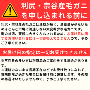   [2025年2月出荷開始先行受付］利尻・宗谷産浜茹で毛ガニ約600g×1尾　カニ 毛ガニ  茹で蟹 魚介類