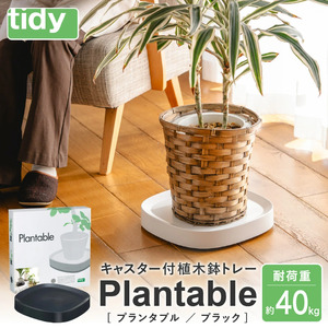 tidy ティディ Plantable（キャスター付植木鉢トレイ）【ブラック】012EB04N.／台 観葉植物 トレイ プランター 受け皿 受皿 鉢皿 らくらく移動 可動式 軽量 ガーデニング リビング オフィス 玄関 掃除用品 掃除 お掃除 日用品 インテリア 雑貨 おしゃれ 9,800円