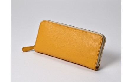 本革 ラウンドファスナー 財布 日本製 レザー 革製品 WH-02 イエロー