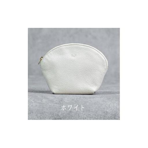 本革 ラウンドポーチ 日本製 レザー 革製品 ポーチ 化粧ポーチ 旅行 トラベル 出張 Liete WH-22 ホワイト