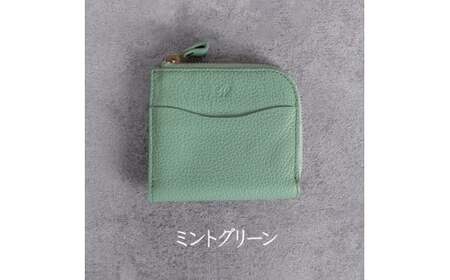 本革 L字ファスナー ミニ財布 日本製 レザー 革製品 コンパクト 小銭入れ Liete WH-23 ミントグリーン 10,640円