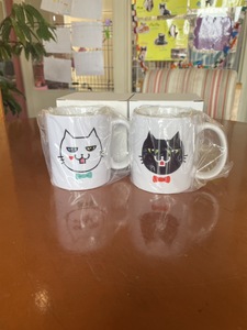 オリジナル 猫のマグカップ 2個セット | 保護猫応援 雑貨 日用品 食器 猫 ネコ マグカップ 2個 セット 兵庫県 上郡町