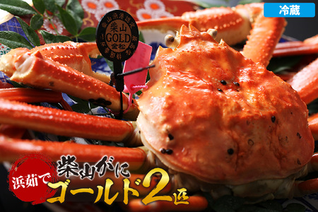 浜茹で 柴山ゴールド 柴山がに ゴールドタグ付きが一度に2匹も揃う奇跡 冷蔵 かに カニ  06-24