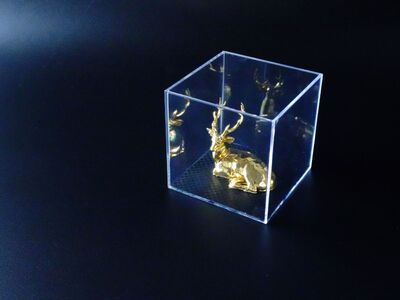 金 幸運を運ぶ神鹿 純金メッキ 小 U-86 