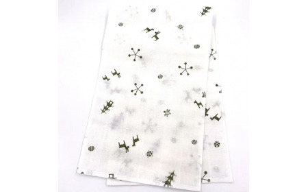 古都奈良のたおる 緑 タオル 蚊帳生地 吸水 ガーゼ生地 岡井麻布 5-007