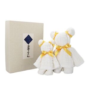 ギフト 白雪ふきん 〈 出産祝 におすすめ〉 蚊帳ふきん 白雪親子ベアー ・ スクワラン タオル 2点セット 30-041