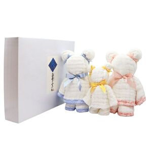 ギフト 【 出産祝 におすすめ】 タオル 白雪 家族ベアー スクワラン タオル3点セット タオル 白雪ふきん プレゼント 50-009