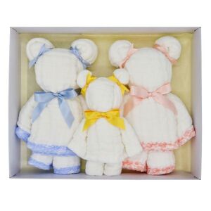 ギフト 【 出産祝 におすすめ】 タオル 白雪 家族ベアー スクワラン タオル3点セット タオル 白雪ふきん プレゼント 50-009