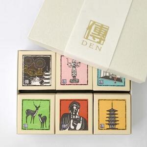 奈良こんふぇいと6個セット【奈良柄】 金平糖 飴 株式会社砂糖傳 増尾商店 6種 13-003