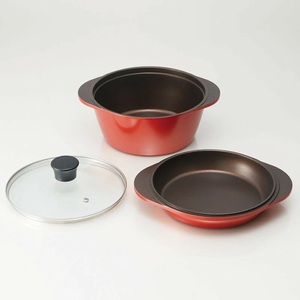 鍋 【水なし万能鍋( IH対応 )】〈スケーター株式会社〉 ホーロー鍋 30-047 (28935-4-ANWP1)