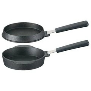 スキレット フライパン 2WAY 14cm フタつき アウトドア IH対応 オーブン対応 鋳鉄製 スケーター キッチン用品 調理 料理 15-030