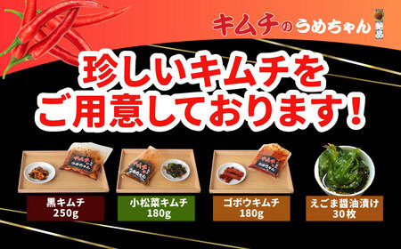 キムチ 4種類 スーパーでは見ない珍しいキムチ 【キムチのうめちゃん