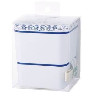 弁当箱 ランチボックス ブルー 2段 600ml 6-067