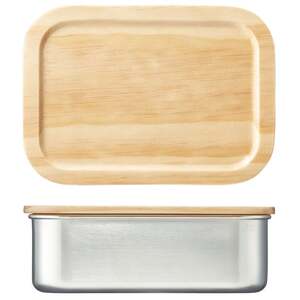 タッパー フードコンテナー 「木蓋付きステンレスフードコンテナー」 850ml キッチン用品 保存容器 596520 14-022
