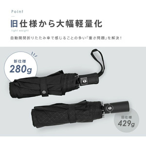 折り畳み傘 自動開閉 チェックブラック メンズ 軽量 晴雨兼用 日傘 〈ライズクリエイション atRise〉 rise595