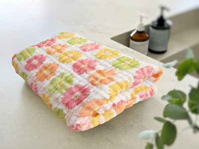 白雪友禅湯上りたおる / ガーベラ　9-119