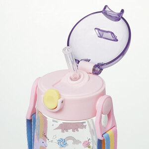 ワンプッシュストローボトル 480ml ＰＤＳＨ５ ハッピー＆スマイル レインボー 646287　5-114