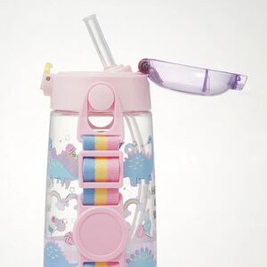 ワンプッシュストローボトル 480ml ＰＤＳＨ５ ハッピー＆スマイル レインボー 646287　5-114