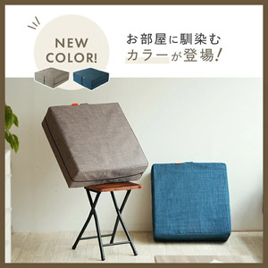 トランポリンクッション 〈ライズクリエイション atRise〉子ども 大人 カバー 2枚 家庭用 ダイエット コイル 大人用 室内 屋内 リビング スクエア スツール フロアクッション 運動 ジャンプ こどもの日 グレー　rise353