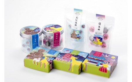 ならこばこ 大仏あめ鹿あめ 7点セット 株式会社ＡＮＹＱＯＴＴ ソーダ味 抹茶味 いちご味 飴 お菓子 U-37