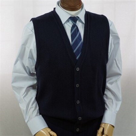 無地 メンズニット オープンベスト コン S寸 15220_装飾品・工芸品 男性・メンズ 洋服 _【1219162】