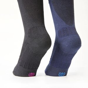 疲れしらずのくつした(クルー丈)ネイビーとブラックの2足セット 25-27cm_装飾品・工芸品  服飾小物 _【1087652】