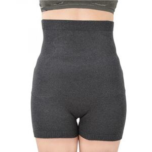 日本製 オーガニックコットン 腹巻パンツ1分丈 チャコール  【610-7122】_装飾品・工芸品  服飾小物 _【1088659】