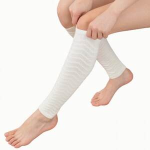 日本製 シルク 手もみ レッグウォーマー スッキリ ふくらはぎ 白 (21005-3329)_装飾品・工芸品  服飾小物 _【1320023】