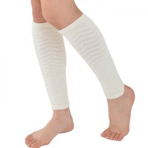 日本製 シルク 手もみ レッグウォーマー スッキリ ふくらはぎ 白 (21005-3329)_装飾品・工芸品  服飾小物 _【1320023】