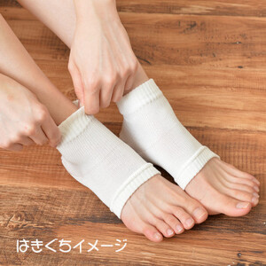日本製 シルク うるおい かかとケア 「ナイトかかとん」 ホワイト　(9801-3303)_装飾品・工芸品  服飾小物 _【1320034】