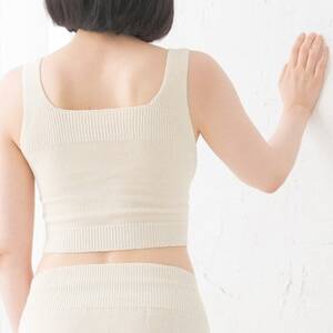 日本製 オーガニックコットン ゆったりブラ (パット付) 無縫製 ナチュラル(6681-S7365)_装飾品・工芸品 女性・レディース 洋服 _【1324245】