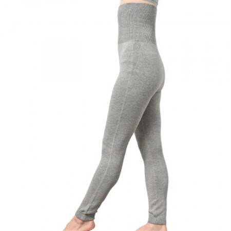 日本製 オーガニックコットン レギンスパンツ 天然繊維 無縫製 グレー (617-7546)_装飾品・工芸品 女性・レディース 洋服 _【1324702】