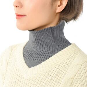 日本製 オーガニックコットン ネックウォーマー ( つけ襟 ) グレー (6650-7371)_装飾品・工芸品 女性・レディース 洋服 _【1324748】