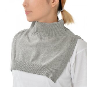 日本製 オーガニックコットン ネックウォーマー ( つけ襟 ) チャコール(6650-7372)_装飾品・工芸品 女性・レディース 洋服 _【1324756】