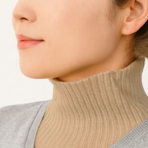 日本製 オーガニックコットン ネックウォーマー ( つけ襟 ) ナチュラル (6650-7373)_装飾品・工芸品 女性・レディース 洋服 _【1324765】