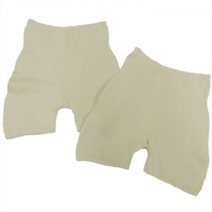 日本製 コットンシルク 腹巻パンツ (ゆったりタイプ) 生成 2枚組 (669-7758)【1621316】