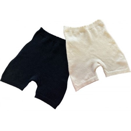 日本製 コットンシルク 腹巻パンツ (ゆったりタイプ) 生成＆ブラック 2枚組 (669)【1621328】