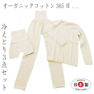 日本製 オーガニックコットン インナー 腹巻パンツ 温活セット 生成 (883-615-610)【1618049】